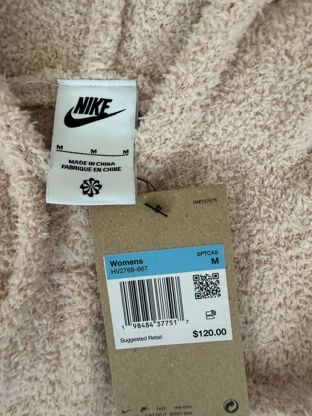 Nike Blush Pink Women's Sportswear Phoenix Cozy Bouclé Outfit
